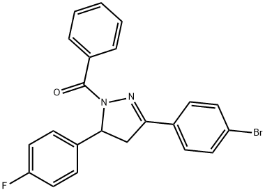 1-benzoyl-3-(4-bromophenyl)-5-(4-fluorophenyl)-4,5-dihydro-1H-pyrazole Structure