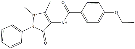 N-(1,5-dimethyl-3-oxo-2-phenyl-2,3-dihydro-1H-pyrazol-4-yl)-4-ethoxybenzamide,313276-04-9,结构式
