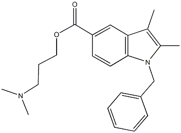 3-(dimethylamino)propyl 1-benzyl-2,3-dimethyl-1H-indole-5-carboxylate,313276-76-5,结构式