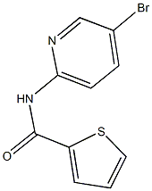 N-(5-bromo-2-pyridinyl)-2-thiophenecarboxamide 化学構造式