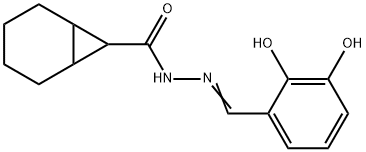 N'-(2,3-dihydroxybenzylidene)bicyclo[4.1.0]heptane-7-carbohydrazide 化学構造式