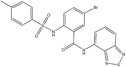 N-(2,1,3-benzothiadiazol-4-yl)-5-bromo-2-{[(4-methylphenyl)sulfonyl]amino}benzamide Structure