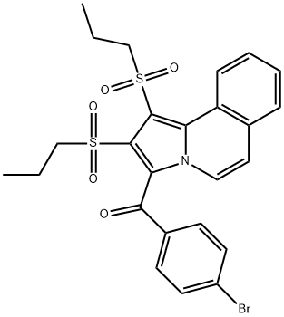 [1,2-bis(propylsulfonyl)pyrrolo[2,1-a]isoquinolin-3-yl](4-bromophenyl)methanone Structure