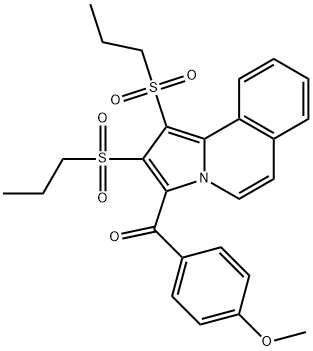 [1,2-bis(propylsulfonyl)pyrrolo[2,1-a]isoquinolin-3-yl](4-methoxyphenyl)methanone Structure