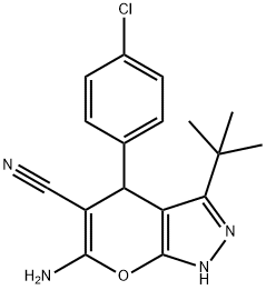 313379-55-4 6-amino-3-tert-butyl-4-(4-chlorophenyl)-2,4-dihydropyrano[2,3-c]pyrazole-5-carbonitrile