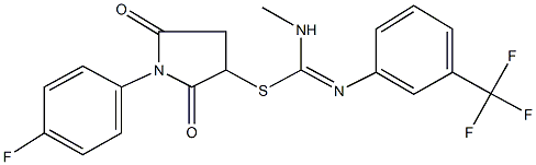 313380-71-1 1-(4-fluorophenyl)-2,5-dioxo-3-pyrrolidinyl N-methyl-N'-[3-(trifluoromethyl)phenyl]imidothiocarbamate