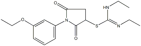 1-(3-ethoxyphenyl)-2,5-dioxo-3-pyrrolidinyl N,N'-diethylimidothiocarbamate Structure