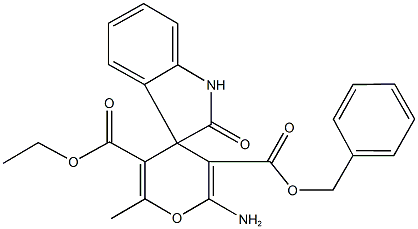 313381-78-1 3'-benzyl 5'-ethyl 2'-amino-6'-methyl-1,3-dihydro-2-oxospiro[2H-indole-3,4'-(4'H)-pyran]-3',5'-dicarboxylate