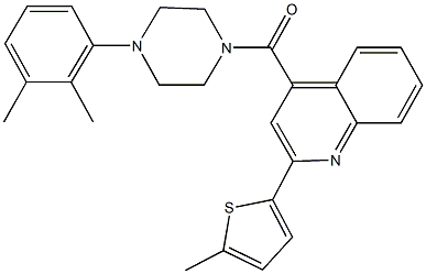 4-{[4-(2,3-dimethylphenyl)-1-piperazinyl]carbonyl}-2-(5-methyl-2-thienyl)quinoline,313385-37-4,结构式