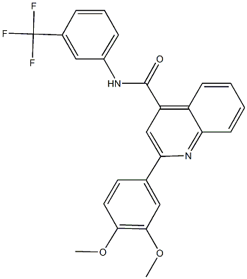 2-(3,4-dimethoxyphenyl)-N-[3-(trifluoromethyl)phenyl]-4-quinolinecarboxamide 结构式