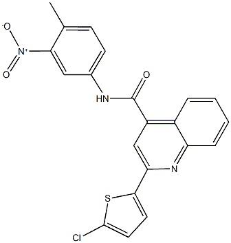 2-(5-chloro-2-thienyl)-N-{3-nitro-4-methylphenyl}-4-quinolinecarboxamide Structure