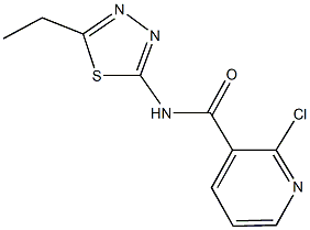 2-chloro-N-(5-ethyl-1,3,4-thiadiazol-2-yl)nicotinamide Struktur