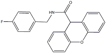 N-(4-fluorobenzyl)-9H-xanthene-9-carboxamide Structure