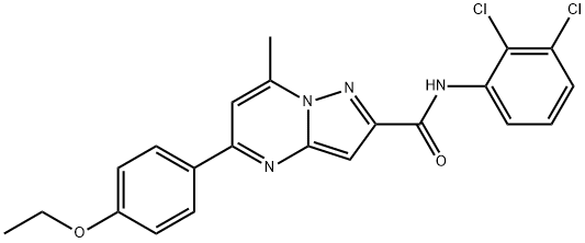 N-(2,3-dichlorophenyl)-5-(4-ethoxyphenyl)-7-methylpyrazolo[1,5-a]pyrimidine-2-carboxamide 结构式