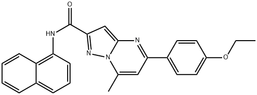 5-(4-ethoxyphenyl)-7-methyl-N-(1-naphthyl)pyrazolo[1,5-a]pyrimidine-2-carboxamide 化学構造式