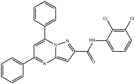N-(2,3-dichlorophenyl)-5,7-diphenylpyrazolo[1,5-a]pyrimidine-2-carboxamide Struktur