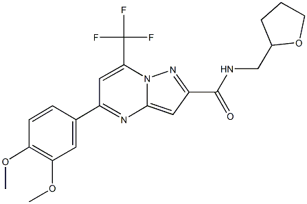 5-(3,4-dimethoxyphenyl)-N-(tetrahydro-2-furanylmethyl)-7-(trifluoromethyl)pyrazolo[1,5-a]pyrimidine-2-carboxamide|