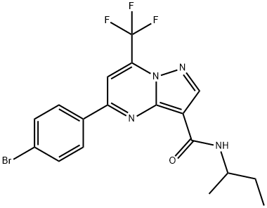 5-(4-bromophenyl)-N-(sec-butyl)-7-(trifluoromethyl)pyrazolo[1,5-a]pyrimidine-3-carboxamide Structure