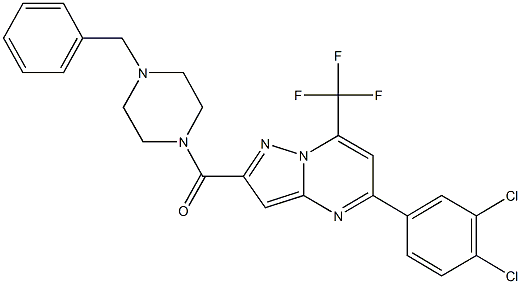 2-[(4-benzyl-1-piperazinyl)carbonyl]-5-(3,4-dichlorophenyl)-7-(trifluoromethyl)pyrazolo[1,5-a]pyrimidine|