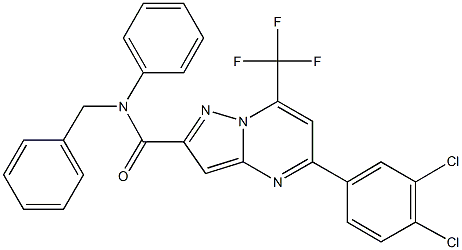 N-benzyl-5-(3,4-dichlorophenyl)-N-phenyl-7-(trifluoromethyl)pyrazolo[1,5-a]pyrimidine-2-carboxamide Structure