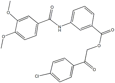 2-(4-chlorophenyl)-2-oxoethyl 3-[(3,4-dimethoxybenzoyl)amino]benzoate|