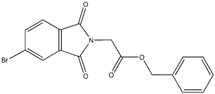 benzyl (5-bromo-1,3-dioxo-1,3-dihydro-2H-isoindol-2-yl)acetate Struktur