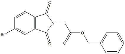 benzyl (5-bromo-1,3-dioxo-1,3-dihydro-2H-isoindol-2-yl)acetate,313392-10-8,结构式