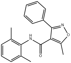 N-(2,6-dimethylphenyl)-5-methyl-3-phenyl-4-isoxazolecarboxamide Structure