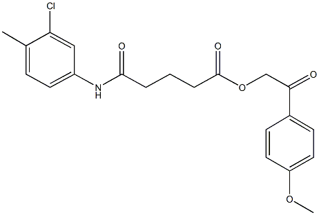 2-(4-methoxyphenyl)-2-oxoethyl 5-(3-chloro-4-methylanilino)-5-oxopentanoate|