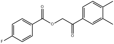 2-(3,4-dimethylphenyl)-2-oxoethyl 4-fluorobenzoate Structure