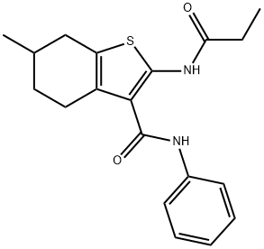 313397-46-5 6-methyl-N-phenyl-2-(propionylamino)-4,5,6,7-tetrahydro-1-benzothiophene-3-carboxamide