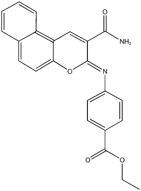313397-57-8 ethyl 4-{[2-(aminocarbonyl)-3H-benzo[f]chromen-3-ylidene]amino}benzoate