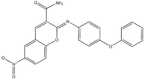 6-nitro-2-[(4-phenoxyphenyl)imino]-2H-chromene-3-carboxamide Structure