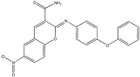 6-nitro-2-[(4-phenoxyphenyl)imino]-2H-chromene-3-carboxamide,313397-62-5,结构式