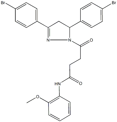 313398-44-6 4-[3,5-bis(4-bromophenyl)-4,5-dihydro-1H-pyrazol-1-yl]-N-[2-(methyloxy)phenyl]-4-oxobutanamide