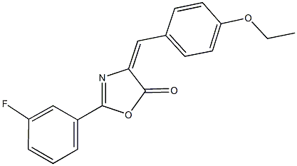 4-(4-ethoxybenzylidene)-2-(3-fluorophenyl)-1,3-oxazol-5(4H)-one Structure