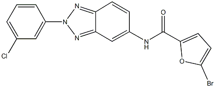 313401-27-3 5-bromo-N-[2-(3-chlorophenyl)-2H-1,2,3-benzotriazol-5-yl]-2-furamide