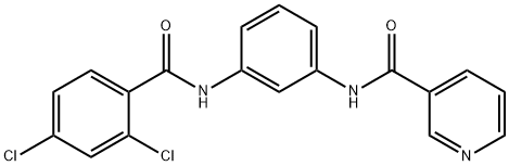 N-{3-[(2,4-dichlorobenzoyl)amino]phenyl}nicotinamide Structure