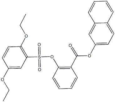 2-naphthyl 2-{[(2,5-diethoxyphenyl)sulfonyl]oxy}benzoate Structure