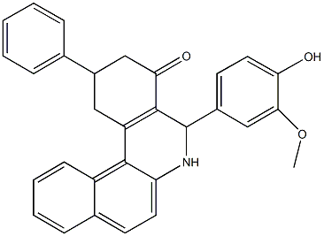 313480-74-9 5-(4-hydroxy-3-methoxyphenyl)-2-phenyl-2,3,5,6-tetrahydrobenzo[a]phenanthridin-4(1H)-one