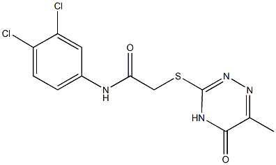 N-(3,4-dichlorophenyl)-2-[(6-methyl-5-oxo-4,5-dihydro-1,2,4-triazin-3-yl)sulfanyl]acetamide Structure