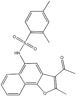 N-(3-acetyl-2-methylnaphtho[1,2-b]furan-5-yl)-2,4-dimethylbenzenesulfonamide,313481-52-6,结构式