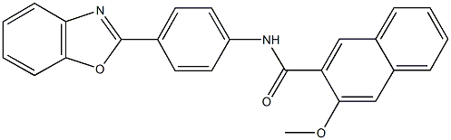 N-[4-(1,3-benzoxazol-2-yl)phenyl]-3-methoxy-2-naphthamide Structure