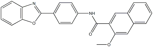 N-[4-(1,3-benzoxazol-2-yl)phenyl]-3-methoxy-2-naphthamide 结构式