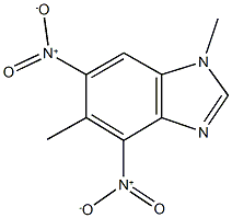 4,6-bisnitro-1,5-dimethyl-1H-benzimidazole Struktur