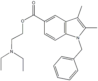 2-(diethylamino)ethyl 1-benzyl-2,3-dimethyl-1H-indole-5-carboxylate Structure