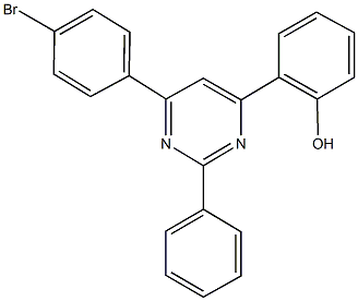 2-[6-(4-bromophenyl)-2-phenyl-4-pyrimidinyl]phenol Struktur