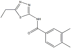 N-(5-ethyl-1,3,4-thiadiazol-2-yl)-3,4-dimethylbenzamide,313502-21-5,结构式