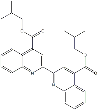 diisobutyl 2,2'-bis[4-quinolinecarboxylate] 结构式