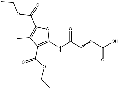 4-{[3,5-bis(ethoxycarbonyl)-4-methyl-2-thienyl]amino}-4-oxo-2-butenoic acid 结构式